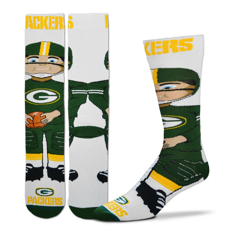 for,bare,feet,fbf,originals,green bay packers,bobblehead,bobble,head,socks,footwear,clothing accessories