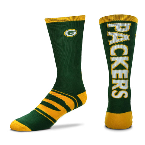 Green Bay Packers Keyline Big II Men's Socks, Large