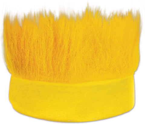 Hairy Wig Headband, One Size, Yellow