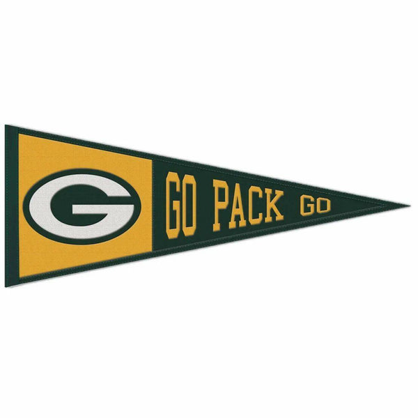 Green Bay Packers Slogan Wool Pennant, 13" x 32"