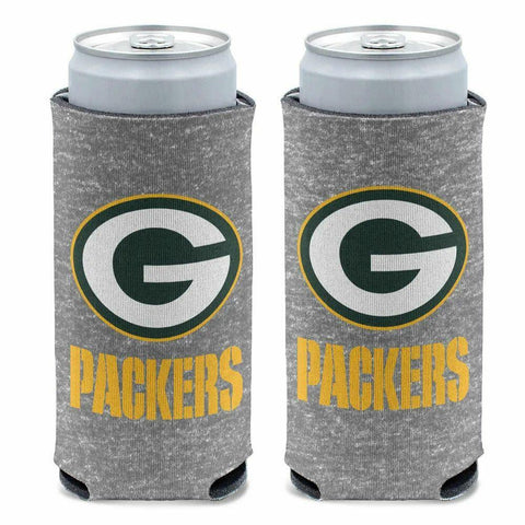 Green Bay Packers Heather Slim Can Cooler, 12oz