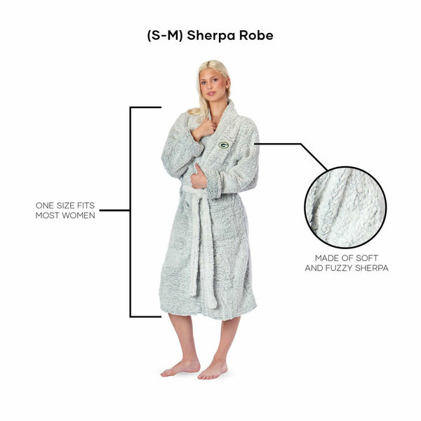 Green Bay Packers Sherpa Robe, Small/Medium (25" x 47"