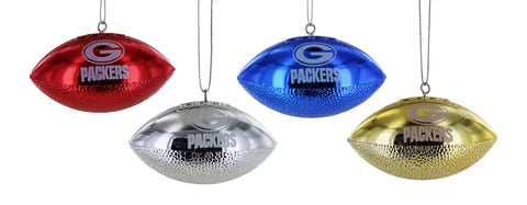 green bay packers,metallic,football,ornament