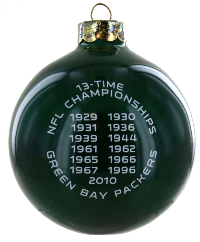 Green Bay Packers Titletown U.S.A 13-Time Champions Round Ornament