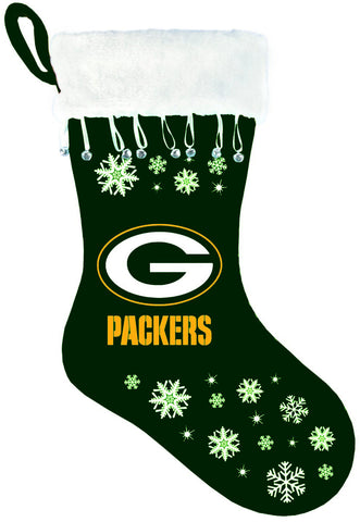 Green Bay Packers Snowflake Stocking