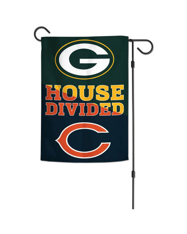 Green Bay Packers/Chicago Bears House Divided Garden Flag, 2-Sided, 12.5" x 18"