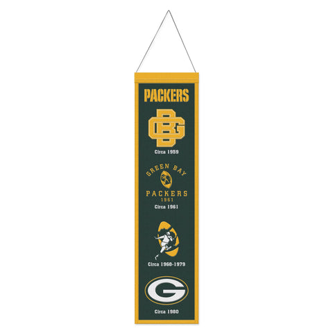 Green Bay Packers Evolution 8" x 32" Wool Banner