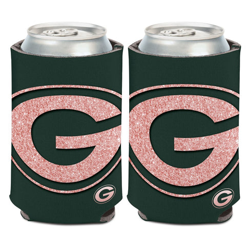 Green Bay Packers Logo 12oz Can Cooler, Rose