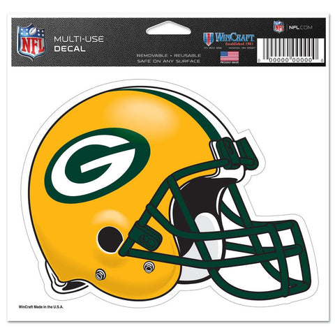Green Bay Packers 5"x6" Helmet Color Decal