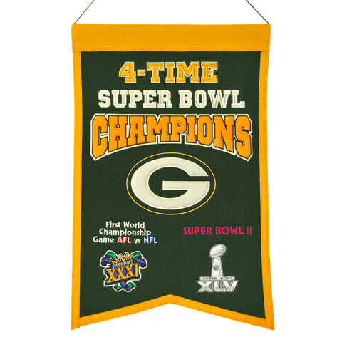 green bay packers,4x,super,bowl,banner