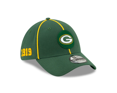Green Bay Packers Sideline Home 39THIRTY Stretch Fit Cap, M/L